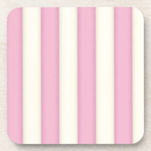 Pale Blue and Ivory Stripes Coaster