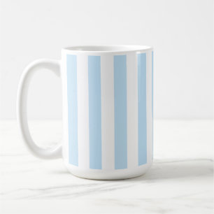 Pale Blue and White Candy Stripe Coffee Mug