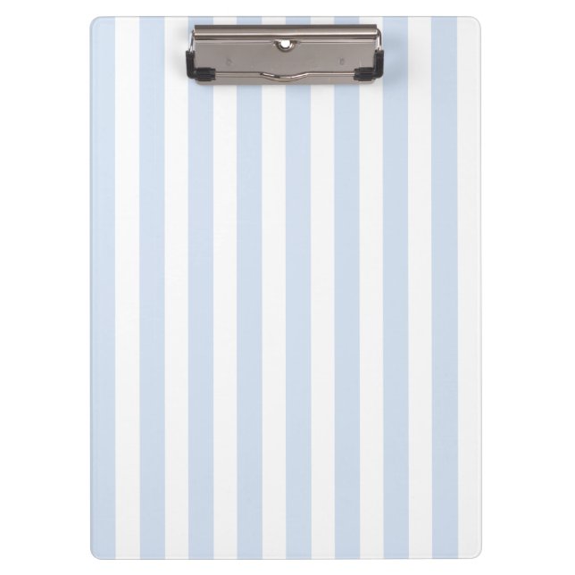 Pale blue and white candy stripes clipboard (Front)