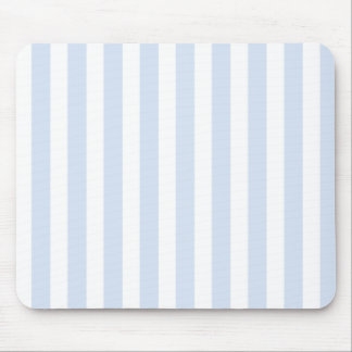 Pale blue and white candy stripes mouse mat