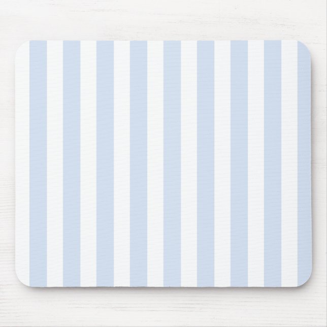 Pale blue and white candy stripes mouse mat (Front)