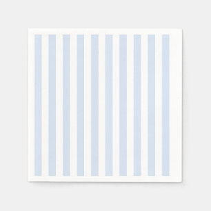 Pale blue and white candy stripes napkin