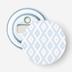 Pale blue and white diamond pattern bottle opener