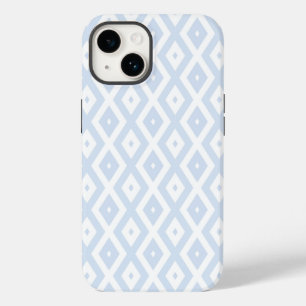 Pale blue and white diamond pattern  Case-Mate iPhone 14 case