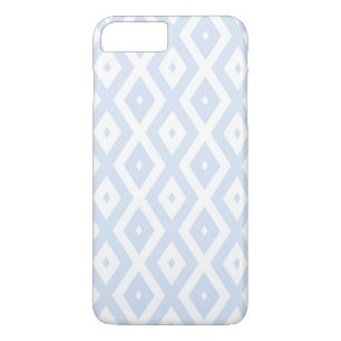 Pale blue and white diamond pattern iPhone 8 plus/7 plus case