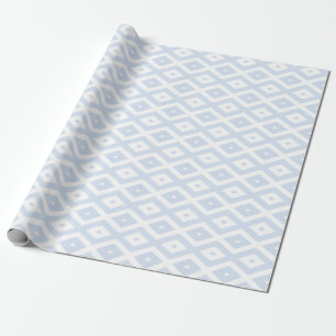 Pale blue and white diamond pattern wrapping paper