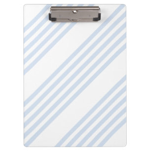 Pale blue and white five stripes pattern clipboard