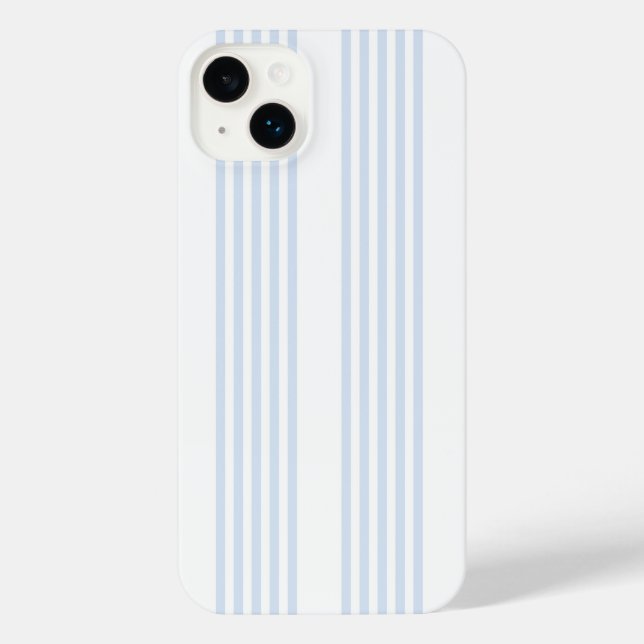Pale blue and white five stripes pattern iPhone case (Back)