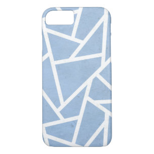 Pale blue and white mosaic pattern iPhone 8/7 case