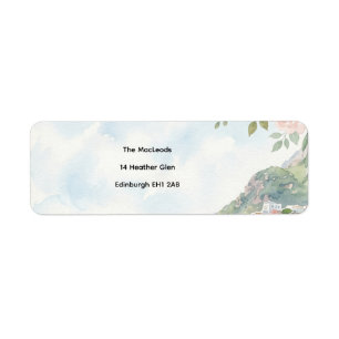 Pale Blue Coastal Return Address Label