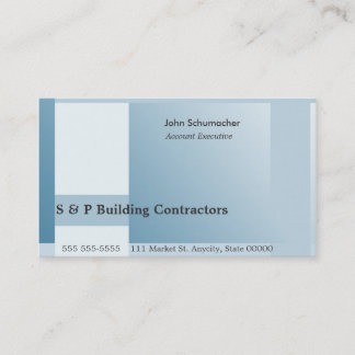 Pale blue colour blocks business card