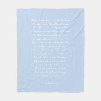 Pale Blue Custom Poem Song Lyric Quote Fleece Blanket