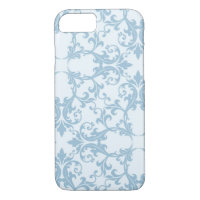 Pale Blue Damask