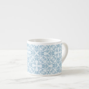 Pale Blue Damask Espresso Cup
