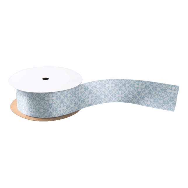 Pale Blue Damask Satin Ribbon (Spool)