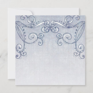 Pale Blue Denim Swirls Customisable Invitations