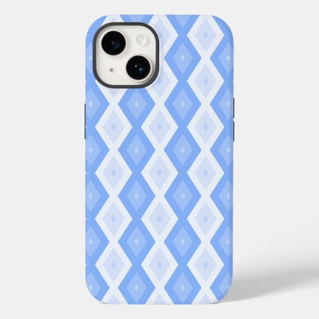 Pale blue diamond pattern Case-Mate iPhone case (Back)