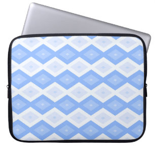 Pale blue diamond pattern laptop sleeve