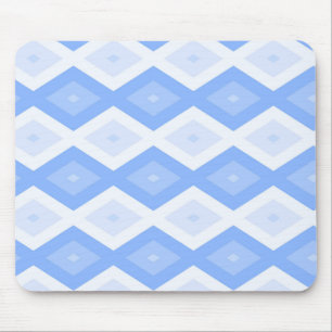 Pale blue diamond pattern mouse mat