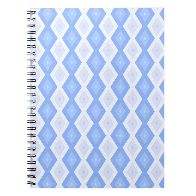 Pale blue diamond pattern notebook (Front)