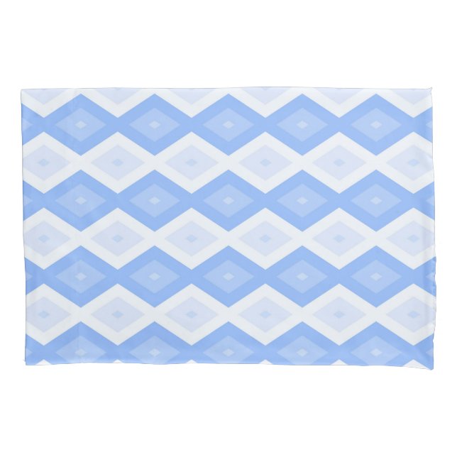 Pale blue diamond pattern pillowcase (Front)
