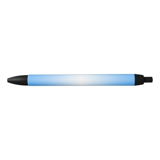 Pale Blue Diamond Shine  Black Ink Pen (Front)