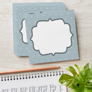 Pale Blue Frame with Tiny White Polka Dots Envelope