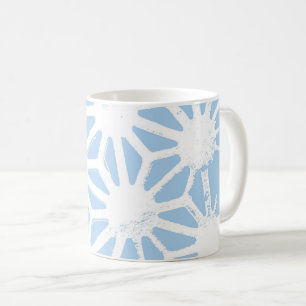 Pale blue geometric pattern coffee mug