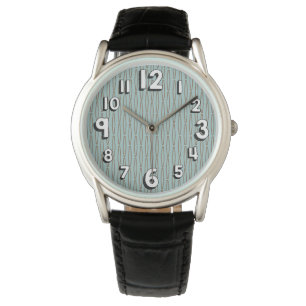 Pale Blue Geometric Repeat Watch