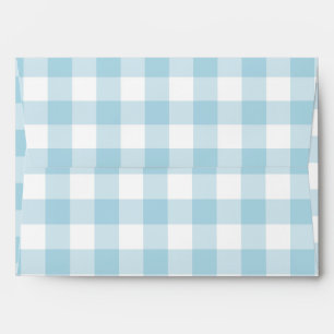 Pale Blue Gingham Envelopes