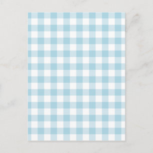 Pale Blue Gingham Postcard