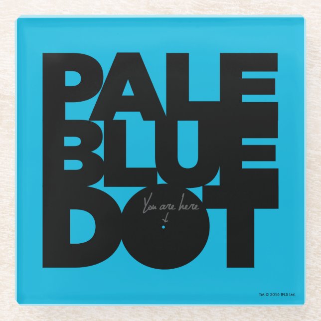 Pale Blue Glass Coaster (Front)