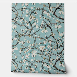 pale blue,Klimt,Almond tree, Art,Painting,Gustav K Wallpaper