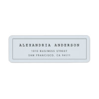 Pale Blue Minimalist Clean Border Address Label