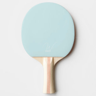 Pale Blue Monogrammed Ping Pong Paddle