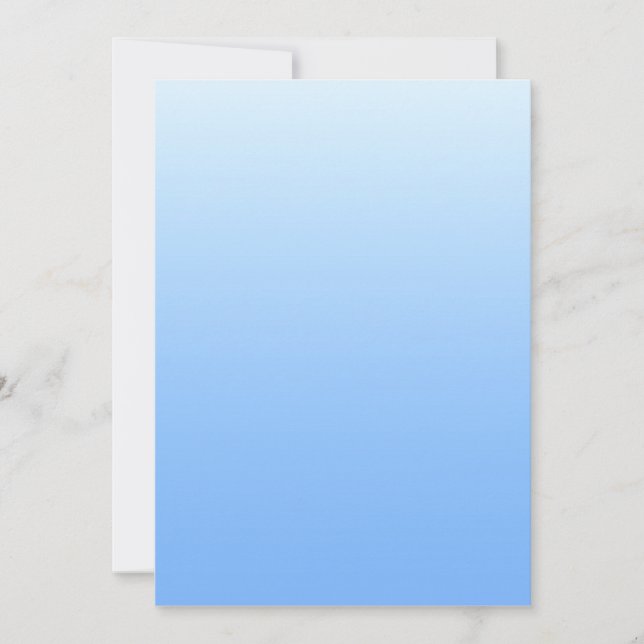 Pale blue ombre background invitation (Front)