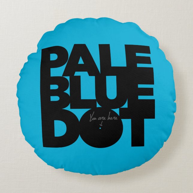 Pale Blue Round Cushion (Front)