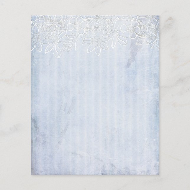 Pale Blue Shabby Striped Scrapbook Paper (Front)