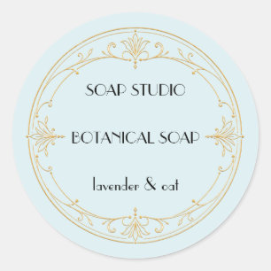 Pale Blue Soap Label Sticker