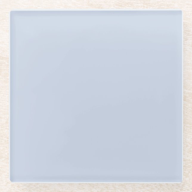 Pale Blue Solid Colour - Pairs 2022 Popular Colour Glass Coaster (Front)