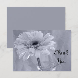 Pale Blue Tinted Daisy Thank You Notes - Flat Invitation