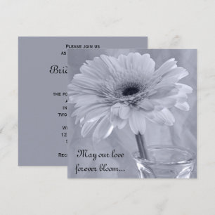 Pale Blue Tinted Daisy Wedding Invitation