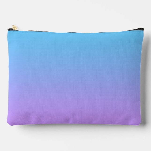 Pale Blue to Lavender Ombre Gradient Pattern Accessory Pouch (Front)