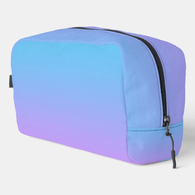 Pale Blue to Lavender Ombre Gradient Pattern Dopp Kit (Right Corner)