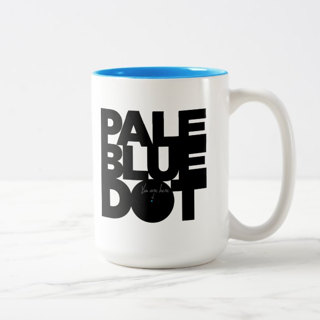 Pale Blue Two-Tone Coffee Mug (Right)