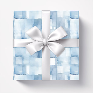 Pale Blue Watercolor Abstract Wrapping Paper