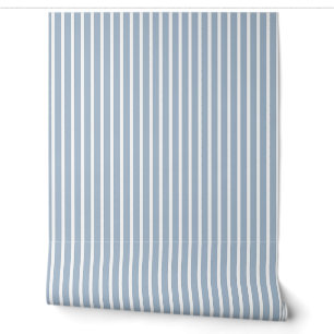 Pale Blue White Stripes Wallpaper