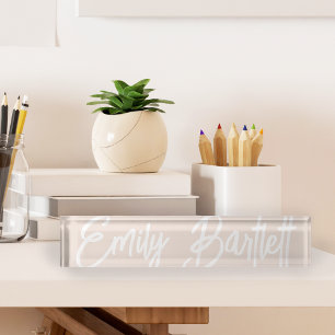 Pale Blush Oversized Handwritten Script Nameplate