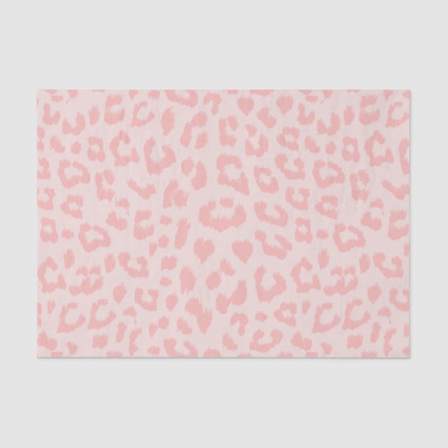 Pale Blush Pink Leopard Print Tissue Paper (Front)