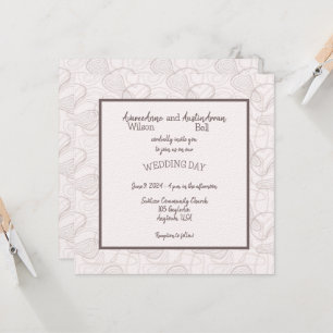 Pale Burgundy Abstract  Invitation